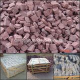 China Natural Stone Red Porphyry Cube Stone/Cobble Stone for Paving