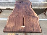 American Walnut Table Top with Live Edge for Furniture