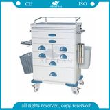 AG-At021 High Quality Hospital Used for Nursing 3-Tier Stainless Steel Trolley