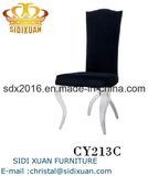 Modern Style Hotel Stainless Steel Fabric PU Dining Chair for Home Furniture