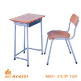 Wooden and Steel Frame Desk Chair for High College