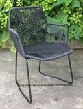Outdoor Morden Dining Rattan Armchair Tropicalia Restaurant Garden Beach Chairs