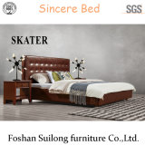 Top Design Modern American Style Fabric Bed Leather Bedroom Bed