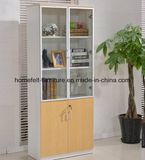 Glass Door File Cabinet Office Bookcase Wooden Office Furniture Shelf