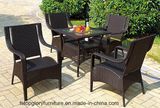 Squre Outdoor Furniture Rattan Dining Chair Table Set