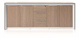 4 Door Modern Melamine Bookcase Bookshelf Sideboard Filing Cabinet