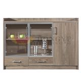 Modern Hotel Furniture Wooden Tea Cabinet with Glass Doors (HY-C07)