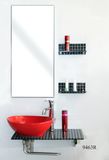 Tempered Glass Sink with Stainless Steel Frame