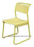 Restaurant Replica Coffee Leisure Stackable Metal Wooden Side Dining Chair