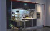 2017 Modern Cream Color Acrylic Kitchen Cabinet (zs-230)
