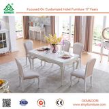 Factory Design Wood Table European Style Leather Dining Chair