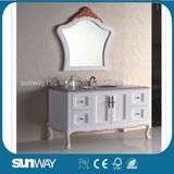 Europe Style Antique Bathroom Furniture with Marble Top (SW-8014A)