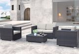 Garden Home Hotel Office Patio Rattan Alaska Lounge Set Outdoor Sofa Set (J664)