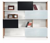 Modern Popular 4 Doors Multi-Use Melamine Cabinet Bookcase Bookshelf