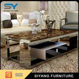 Home Furniture Stainless Steel Table Marble Coffee Table