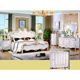 Home Furniture with Antique Bed and Chest and Wardrobe (W803B)