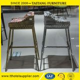 Industrial Style Metal Barstools / Bar Chair with Comfortable Fabric Seat