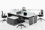 Modern Cheap 4 Seater Workstation Table with Screen Divider (SZ-WS341)