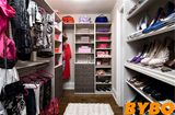 Traditional White High Glossy Lacquer Finish Wardrobe by-W-113