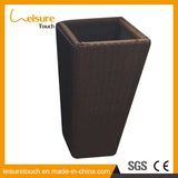 Square Garden Planter Baskets Patio Furniture Natural Handwoven Storage Rattan Flower Vase/Pot