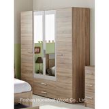 Bedroom Furniture Mirrored Combination 4 Door Wardrobe (WB53)