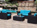 Patio Wicker Louis Lounge Outdoor Garden Home Hotel Office Sofa (J663)