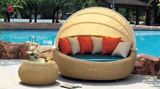 Luxury Furniture Sofa Bed Rattan Daybed with Canopy