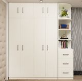 Modern Melamine Wooden Bedroom Wardrobe Design