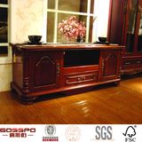 Antique Solid Mahogany Wood Corner TV Stand Cabinet (GSP15-007)