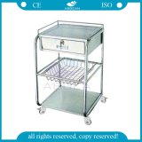 AG-Ss040b Three Layers with One Drawer Hospital Treatment Trolley