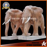 Stone Sculpture Animal Marble Elephant Sculpture for Decoration