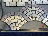 G682 Yellow Granite & Purple Porphyry Flamed + Natural Split Cobblestone