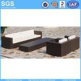 Patio Wicker Furniture Cube Set Rattan Sofa with Long Coffee Table