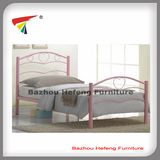 2017 Modern Fashionable Cheap Pink Metal Single Bed (HF045)