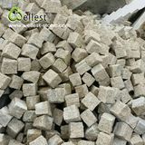 Factory Cut-to-Size Natural Surface Yellow Granite Cobble Stone for Garden