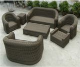 PE Rattan Table Set Plastic Rattan Furniture