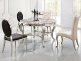 Round Dining Table for Dining Roon Furniture Metal Legs