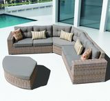 Wicker Outdoor Patio Garden Rattan Valencia Home Hotel Office Outdoor Sofa (J579)