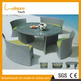 Outdoor Indoor Garden Rattan Wicker Aluminum Dining Table Set