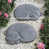 Polyresin Stepping Stone of Sleeping Cat