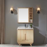 Classic Solid Wooden Mirrored Bathroom Vanity Cabinet (GSP14-022)