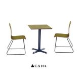 Metal Frame Square Restaurant Dining Table and Chair Set