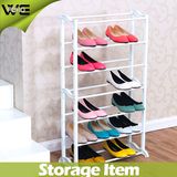 Waterproof White Plastic Sneaker Rack Simple Shoe Stand