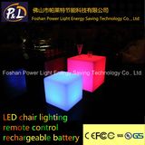 Colorful Plastic Lighted Cube Chair LED Lighted Furniture