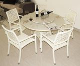 Rattan Chair Marble Desk Set Rattan Furniture