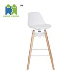 (Tom) Bar Furniture Wood Leg Swivel High Bar Stool for Sale