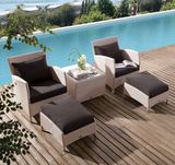 Aluminum Rattan Outdoor Patio Wicker Sydney Home Hotel Office Lounge Leisure Sofa (J648)