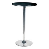 Manufacturer Black Round Bar Table with Round Chromed Base (FS-206)