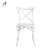 Outdoor Furniture Plastic Event Wedding Cross Back Garden Chairs