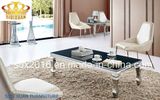 Modern Living Room Stainless Steel Glass Coffee Table